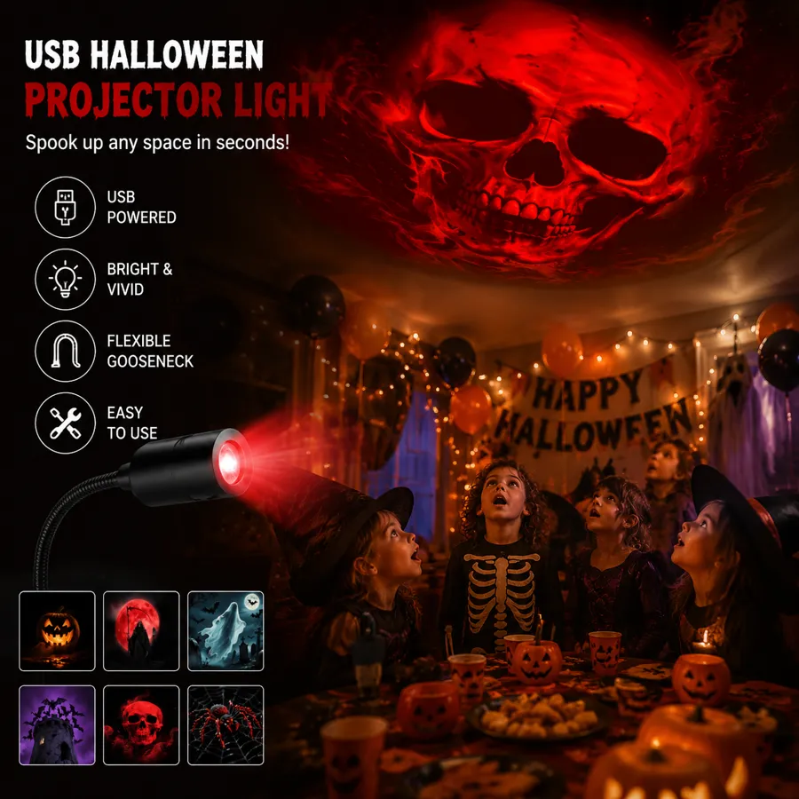 USB Halloween projector light